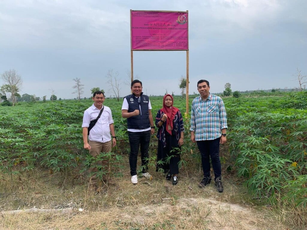 40 Hektare Lahan Singkong di Desa Sriwijaya Disegel Kejari Mesuji
