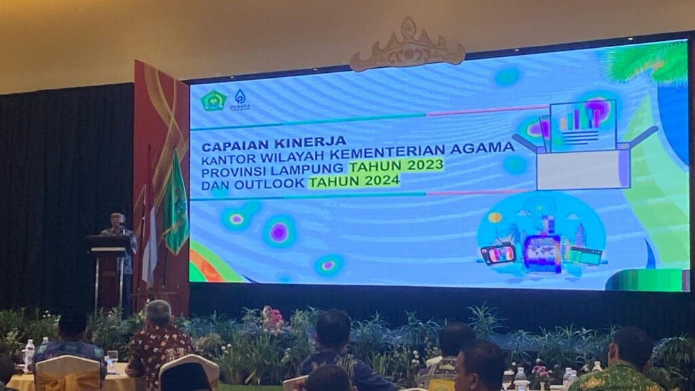Rakerwil Kemenag Lampung di Emersia Hotel, Jumat, 8 Maret 2024.